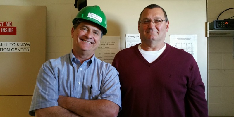 L-R: Steve Enyart, Plant Safety Manager with Brent Vernon, Plant Manager