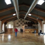 Owner Matt Moore walking through the new Martin City Brewery event space