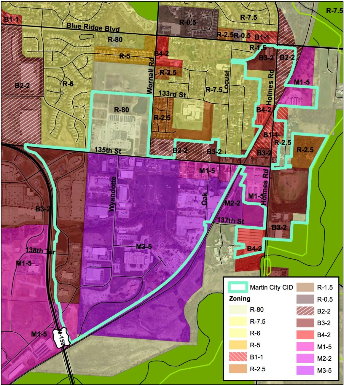 Martin City Land Use map - Martin City CID