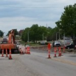 Construction continues along 135th Street in Martin City.