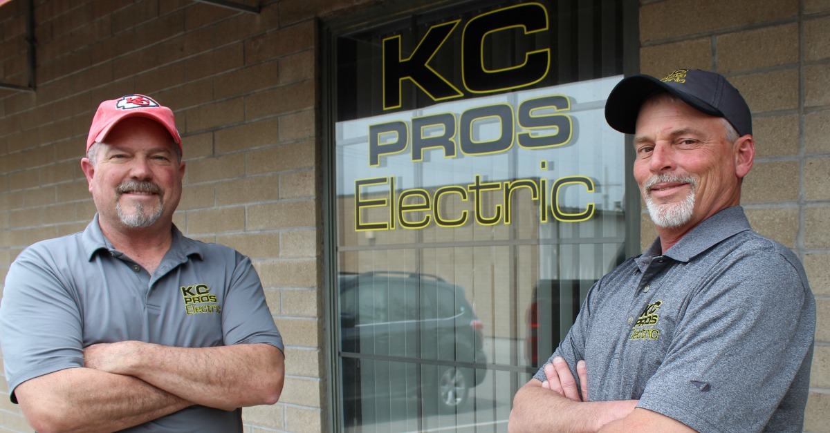 KC Pros Electric co-owners Steve Turner (left) and Stephon Blake.