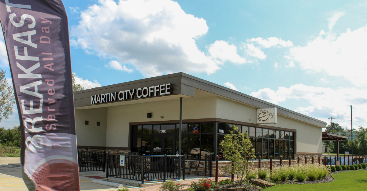 Martin City Coffee is open Monday-Saturday 6am-8pm, and Sunday 7am-7pm.