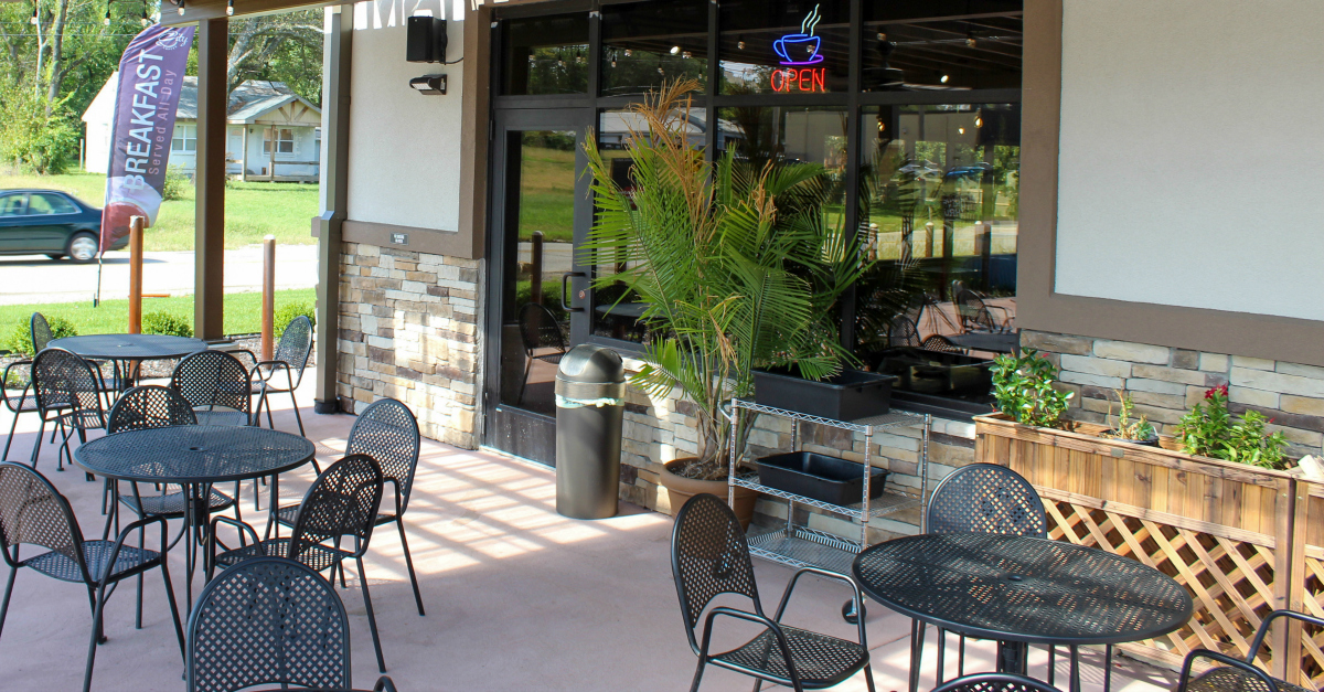 Martin City Coffee patio seating