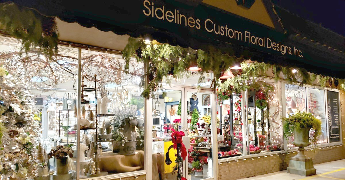 sidelines custom floral holiday decor