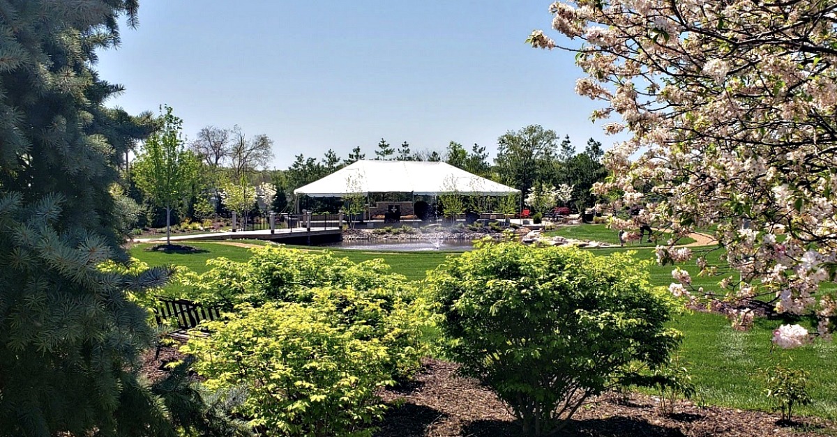 Rosehill Gardens outdoor event space with tent