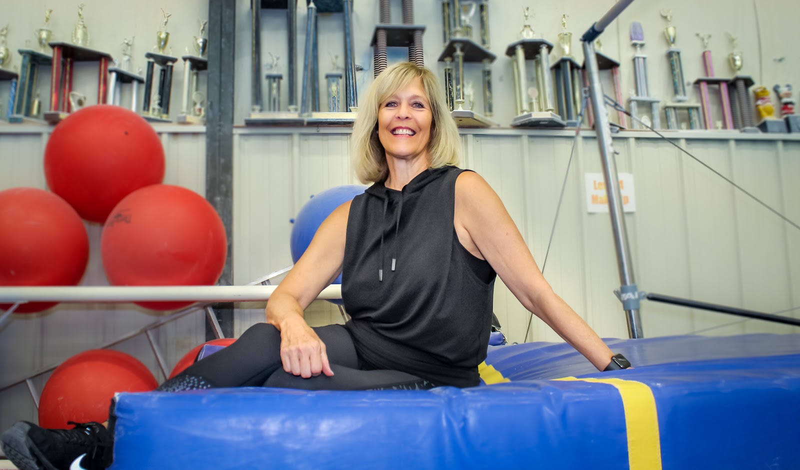 Kim Fuchs, founder and owner of Eagles Gymnastics & Dance Centre in Martin City.