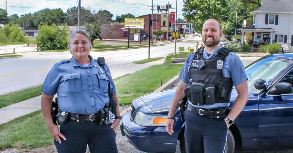 kcpd Officers Mary McCall and Aaron Whitehead are Community Interaction Officers in Martin City.