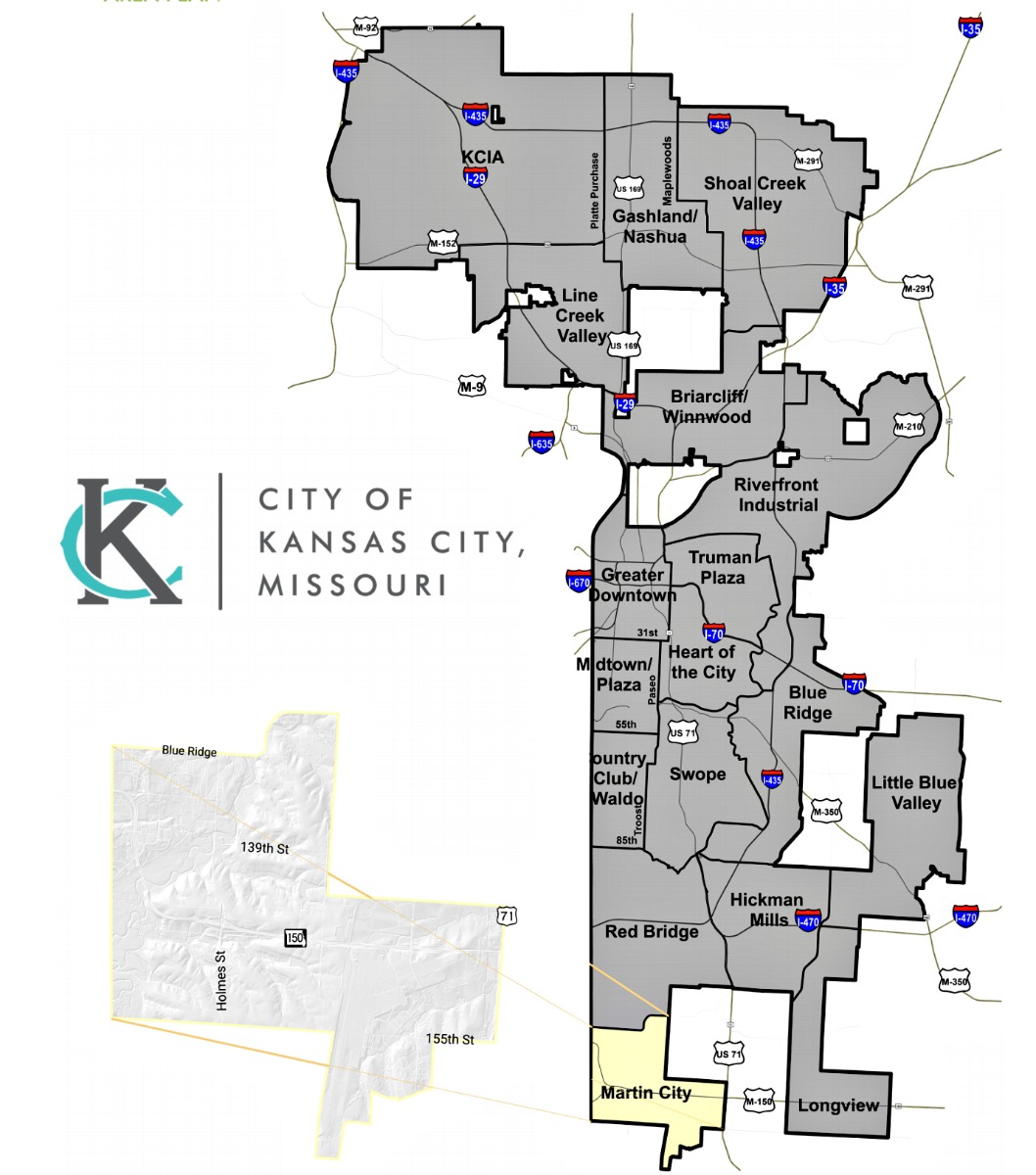 Martin City KCMO map