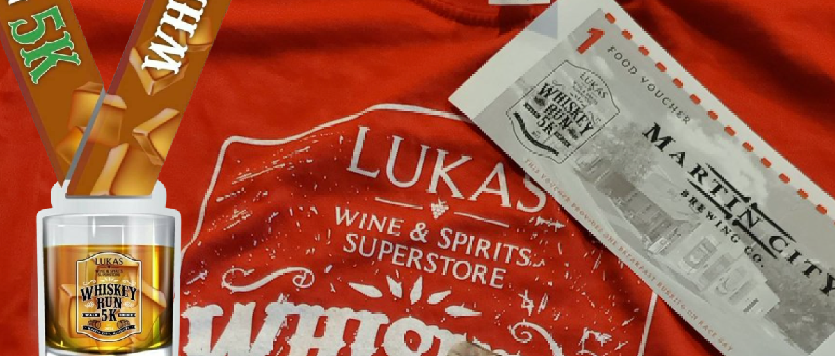 Lukas Liquor shirt whiskey run 5k