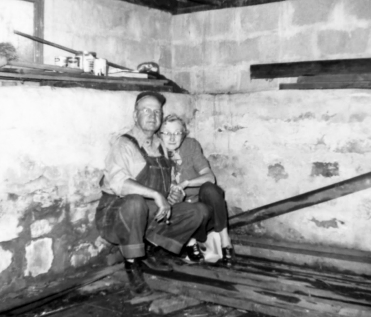 Roy and Thelma Lynn survived the Ruskin Heights tornado in an underground space beneath their garage. When they climbed out, they realized only their 1955 Oldsmobile (see the previous photo) was spared and they began driving around Martin City to help other survivors.