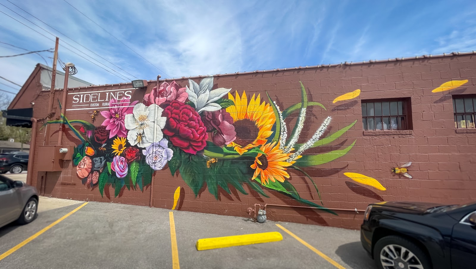 mural Sidelines Custom Floral building Martin City