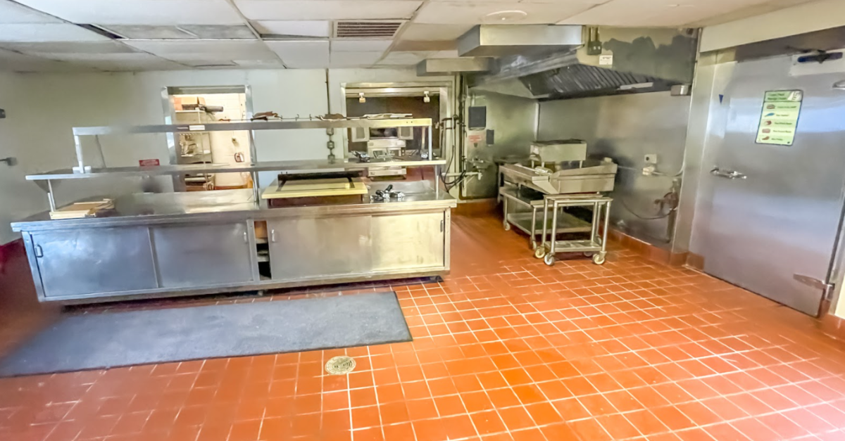 The old Jack Stack catering kitchen ready for service again inside the MRC facility.