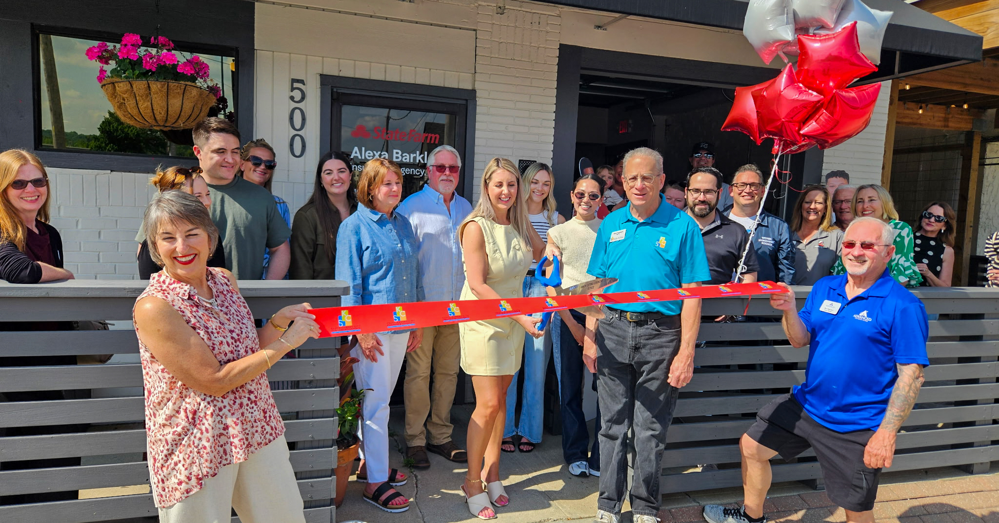 ribbon cutting event scene