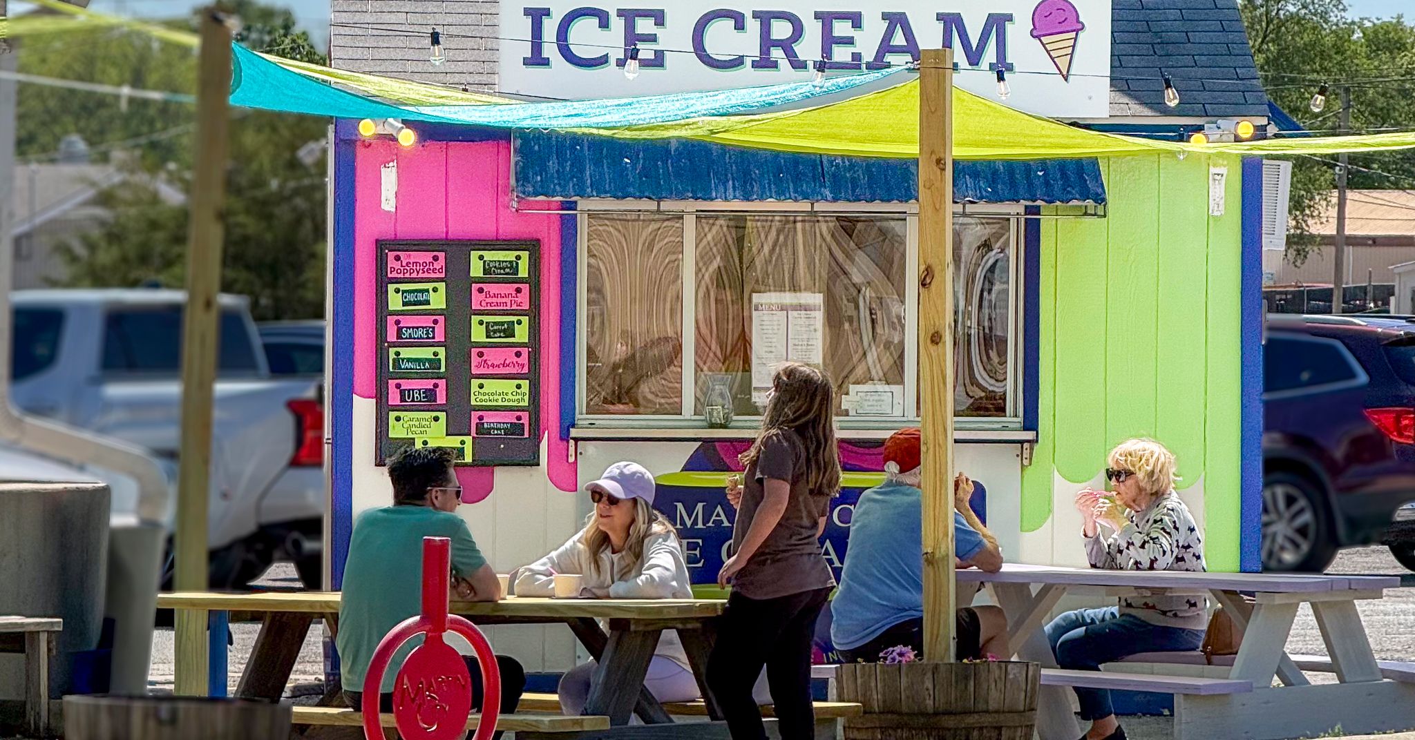people eating ice cream